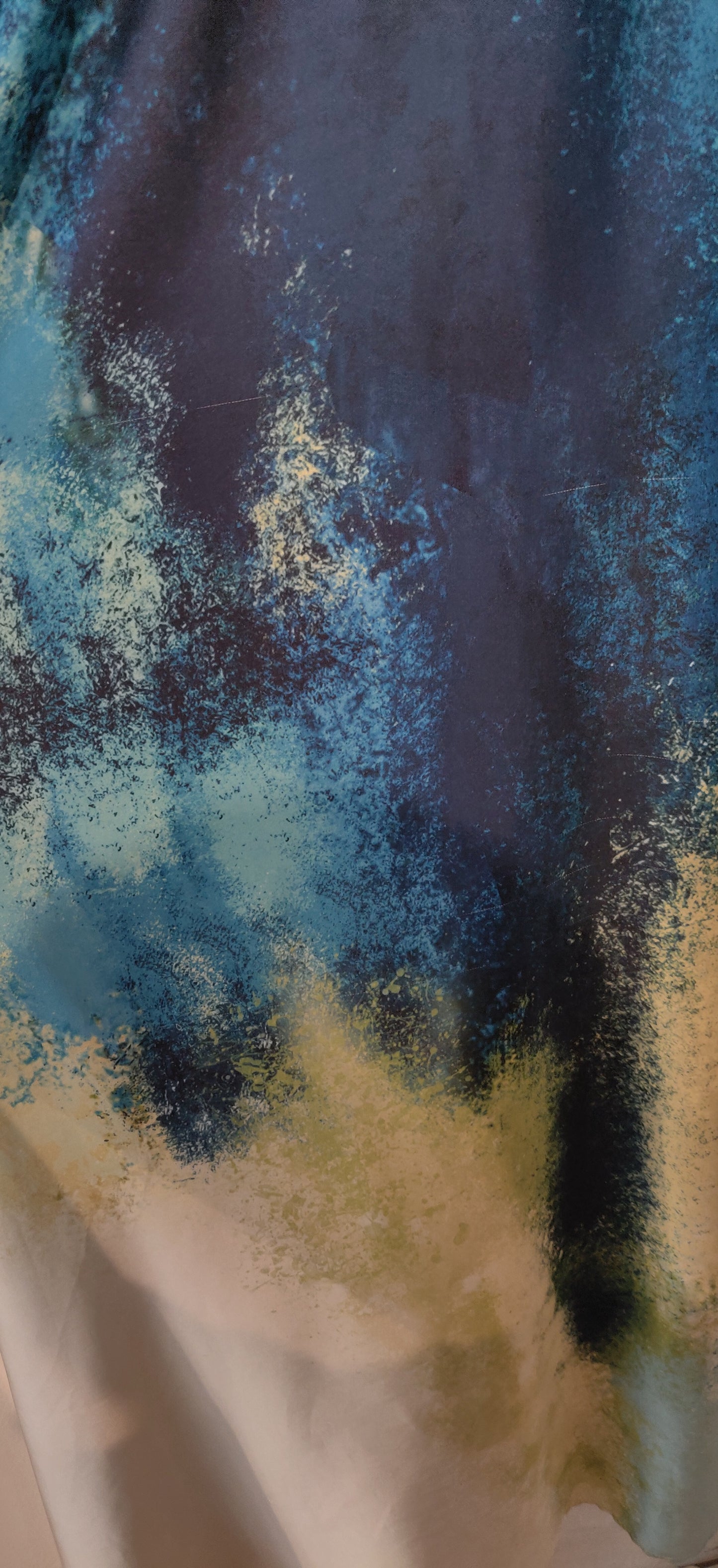 Plunging Neck Maxi Tie Dye Print Dress