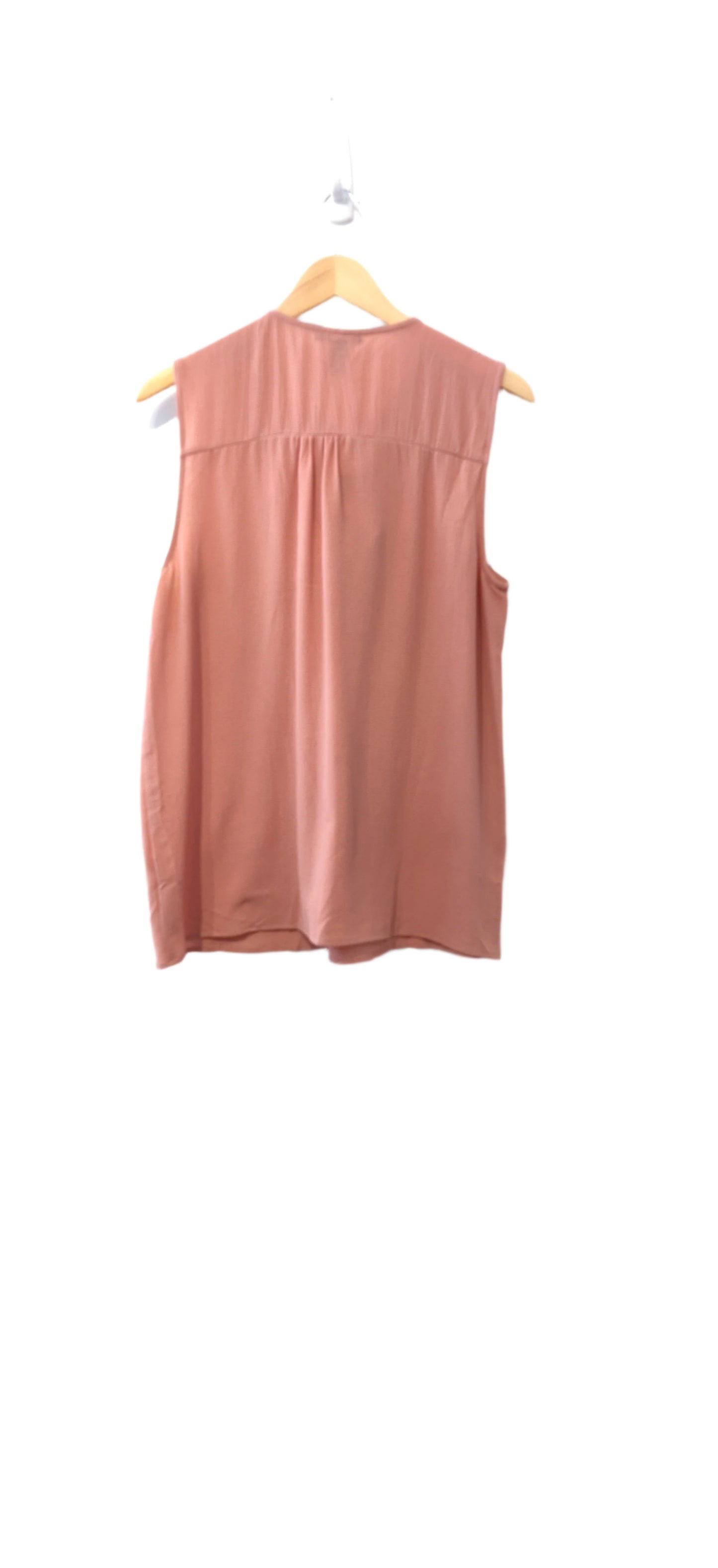 Forever 21 Peach Lace Up Sleeveless Blouse Top