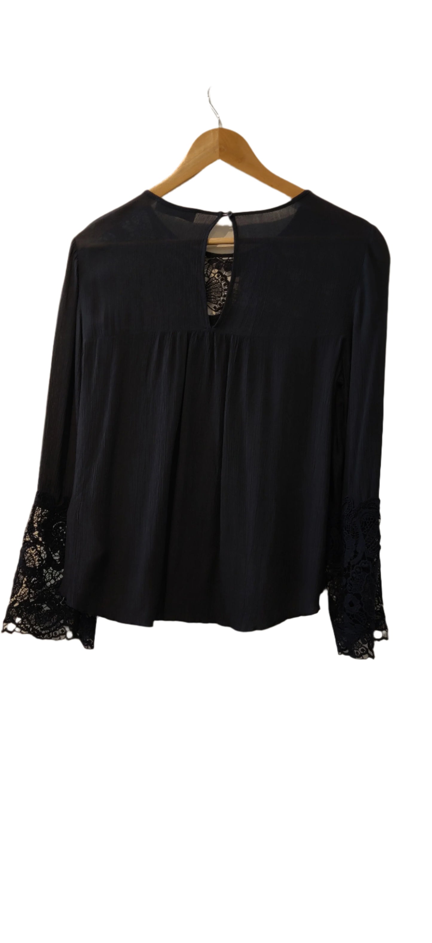 Abercrombie & Fitch Dark Blue Lacey Boho Blouse