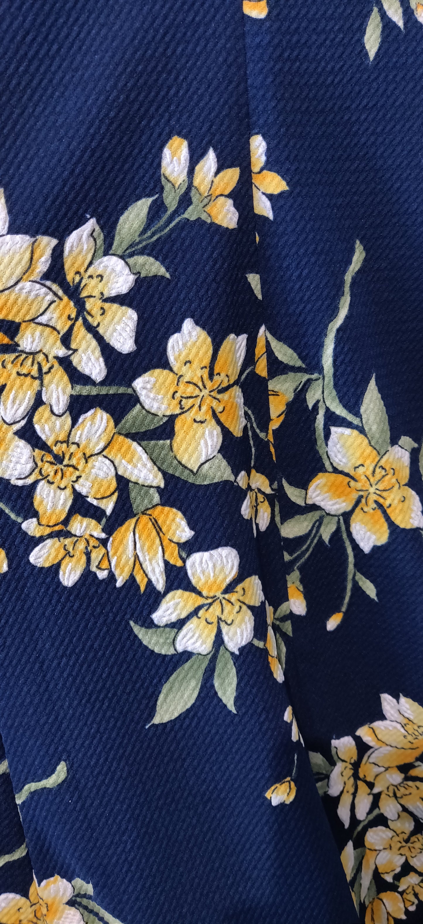 Jessica Howard Petite Navy Blue Floral Print Fit and Flare Dress