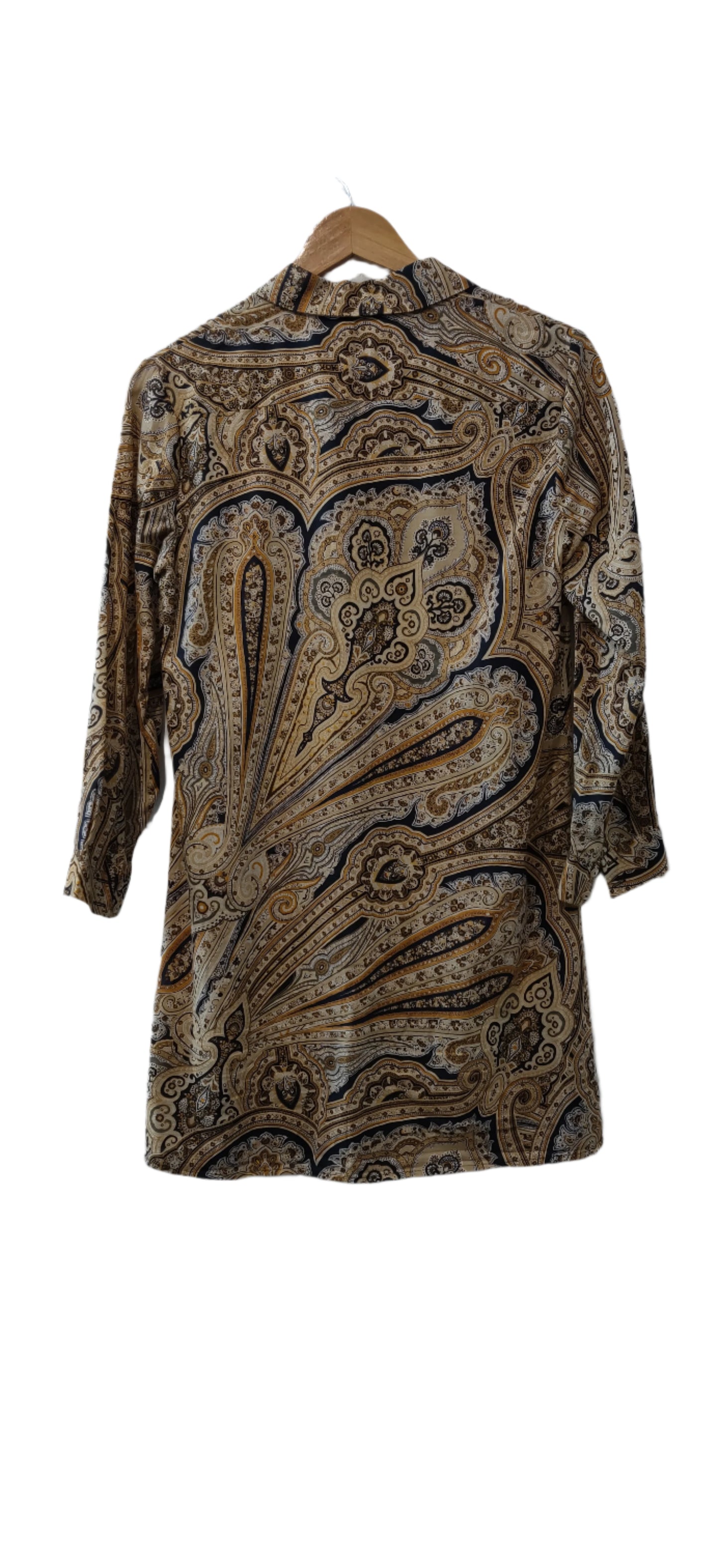 Vintage LizClaiborne Beige Paisley Long Sleeve Blouse