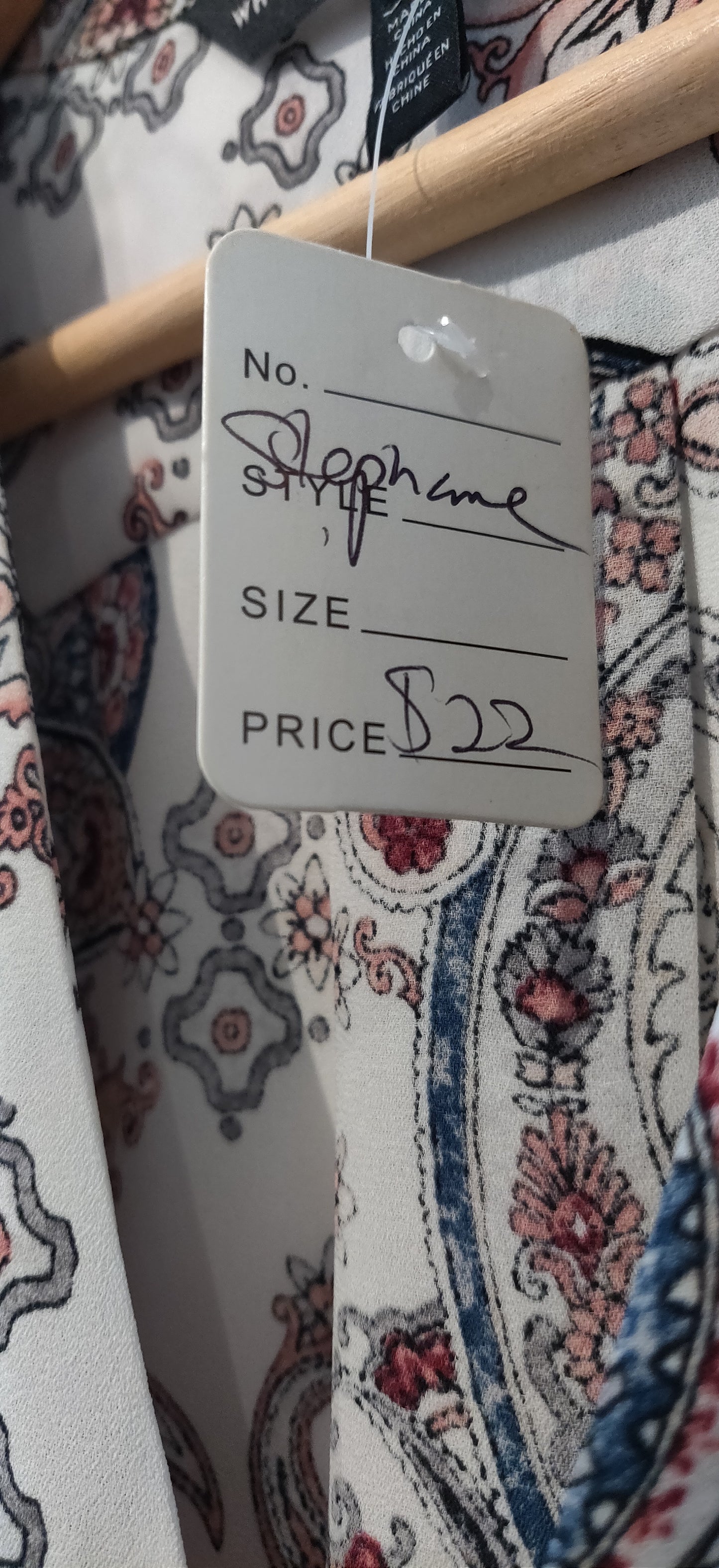 White House Black Market Warp Floral Shirt