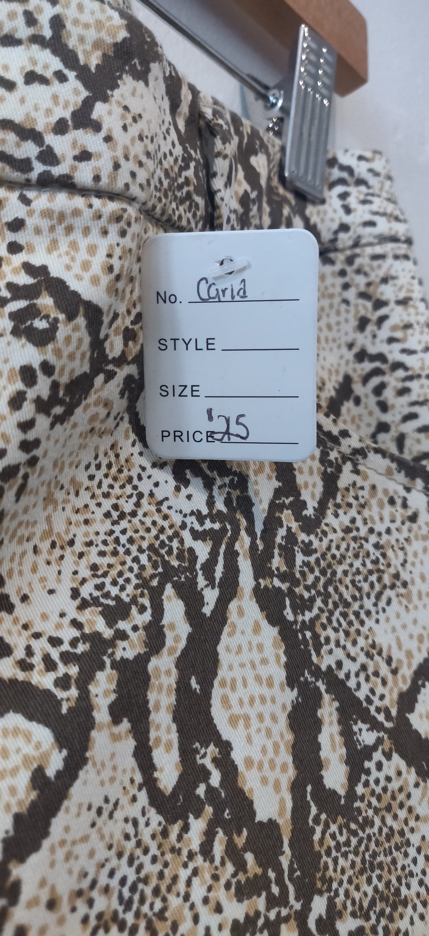 H&M High Waist Snakeskin Animal Print Leg Trousers