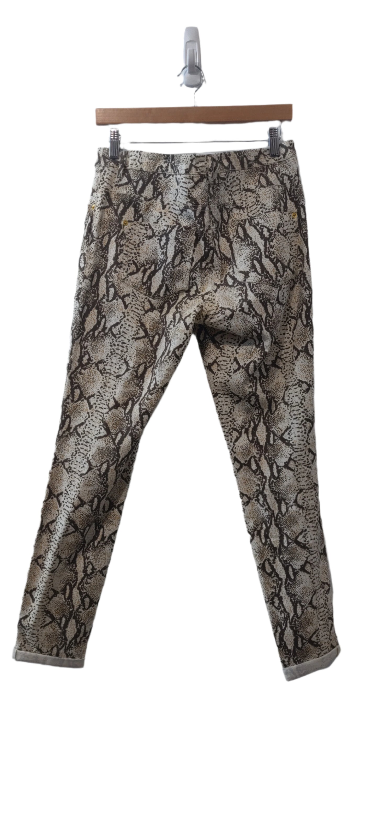 H&M High Waist Snakeskin Animal Print Leg Trousers