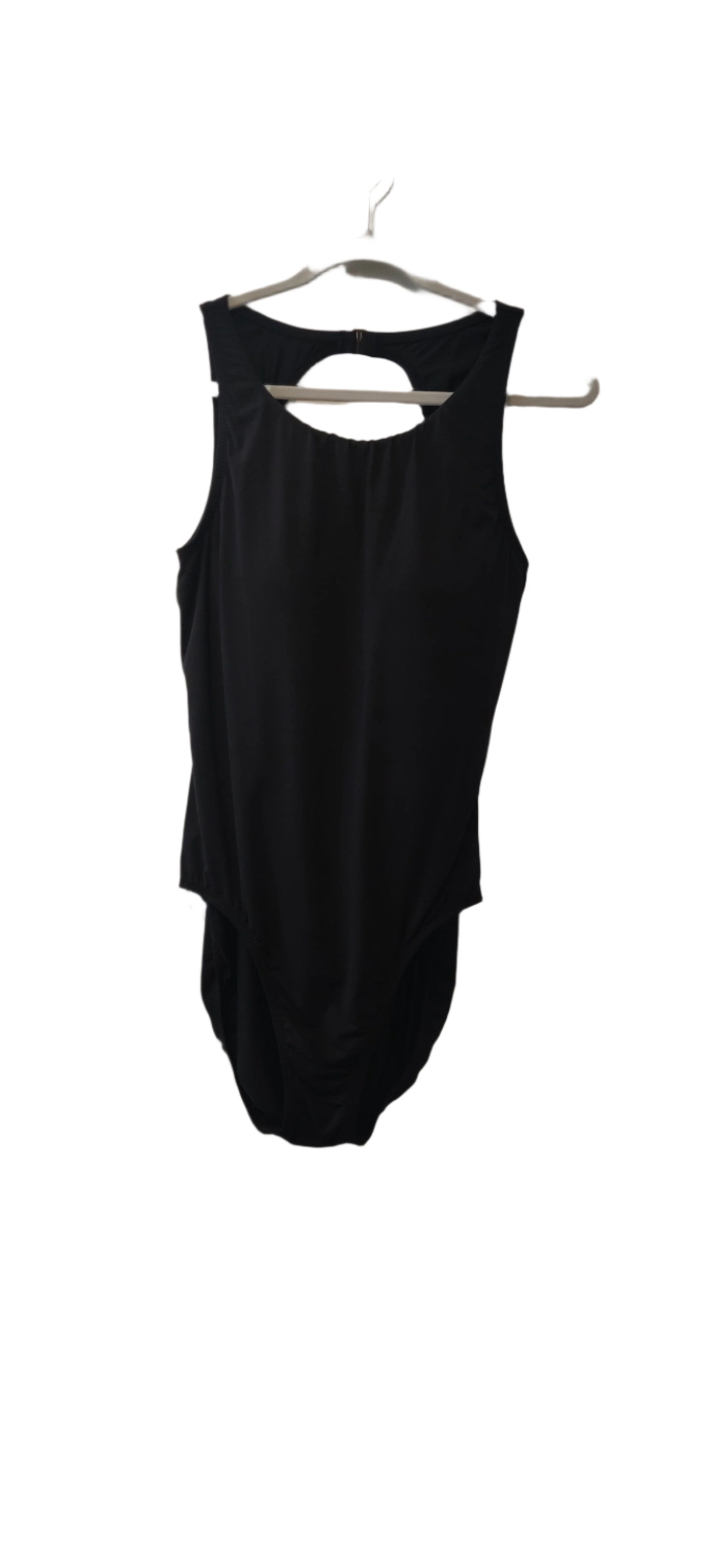 CALIA Carrie Underwood High Neck Open Back Black Swimsuit
