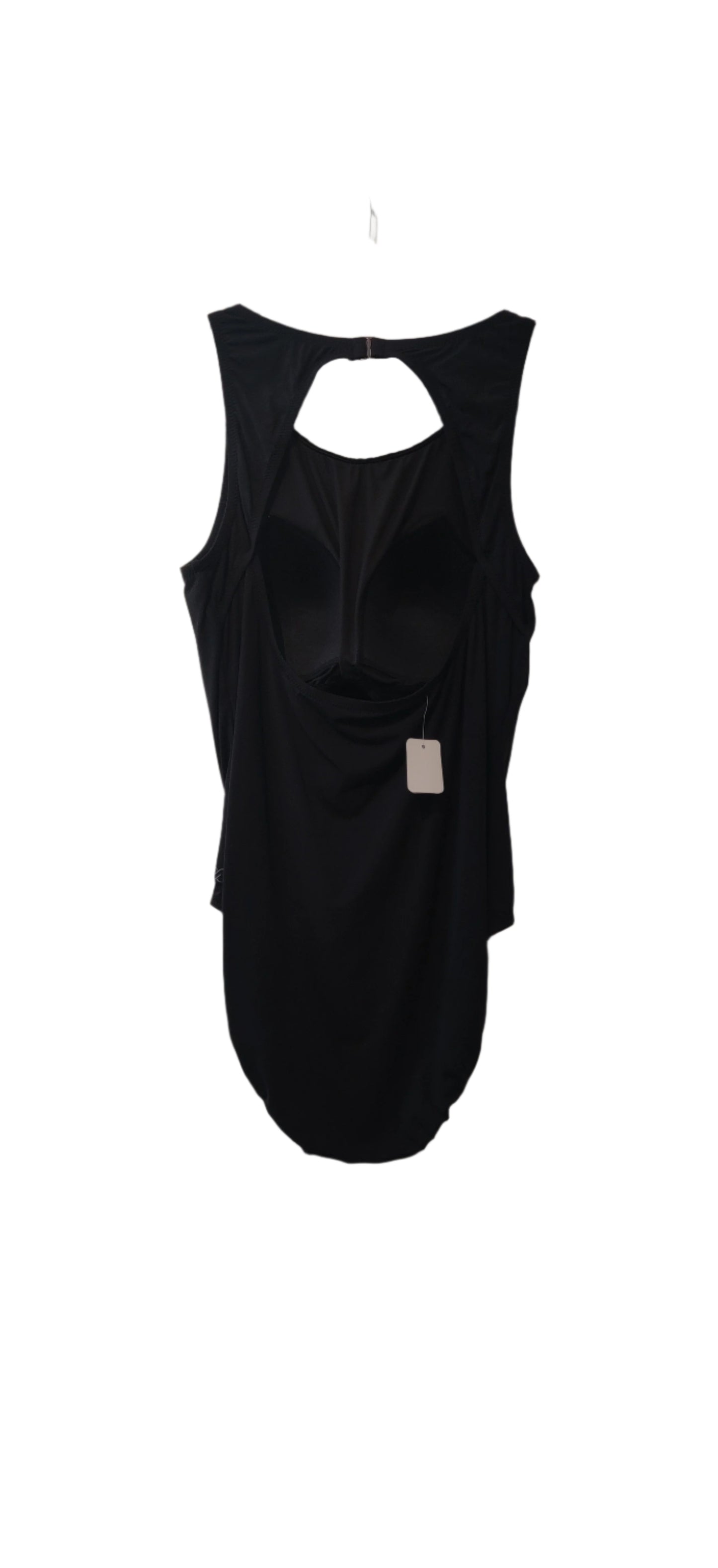 CALIA Carrie Underwood High Neck Open Back Black Swimsuit