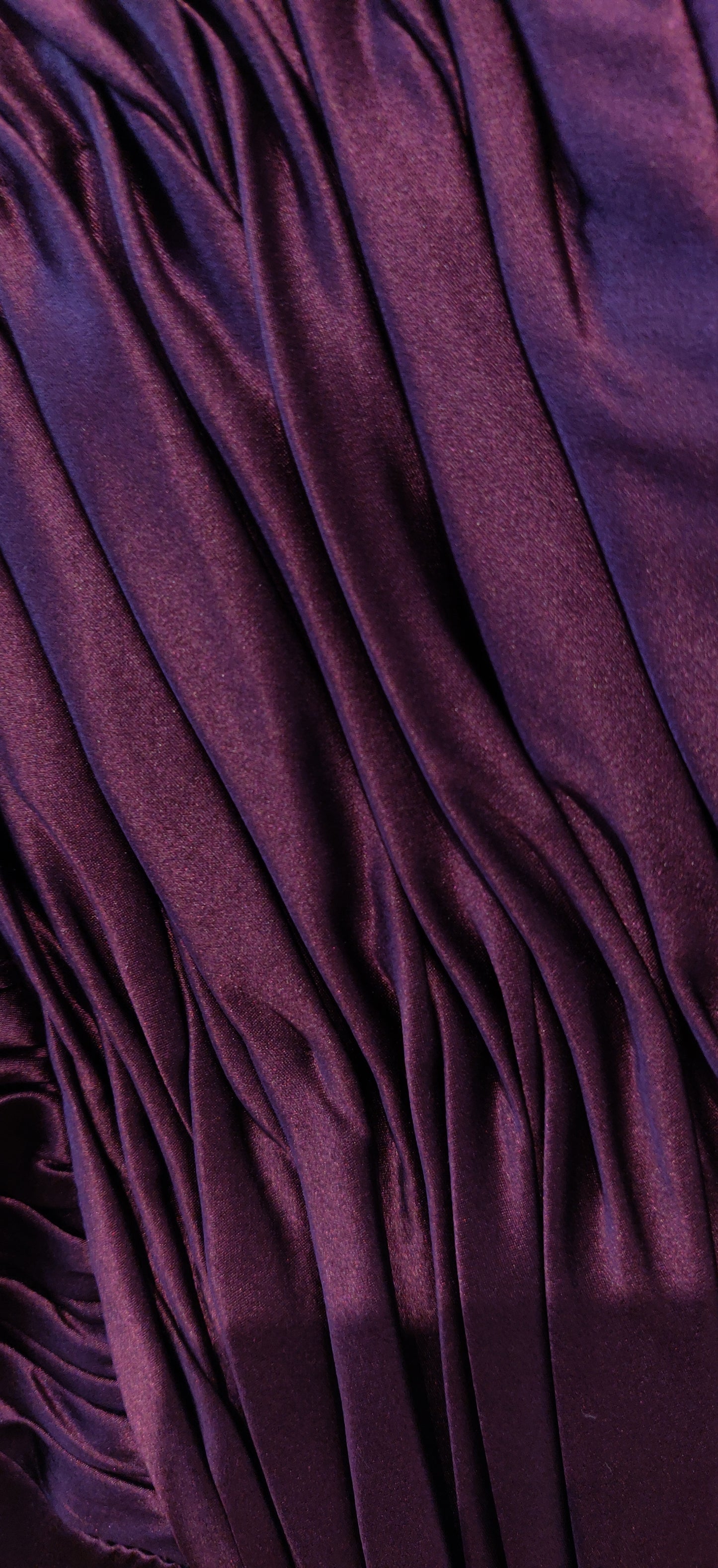 Basix II Purple Silk Strapless Formal Dress