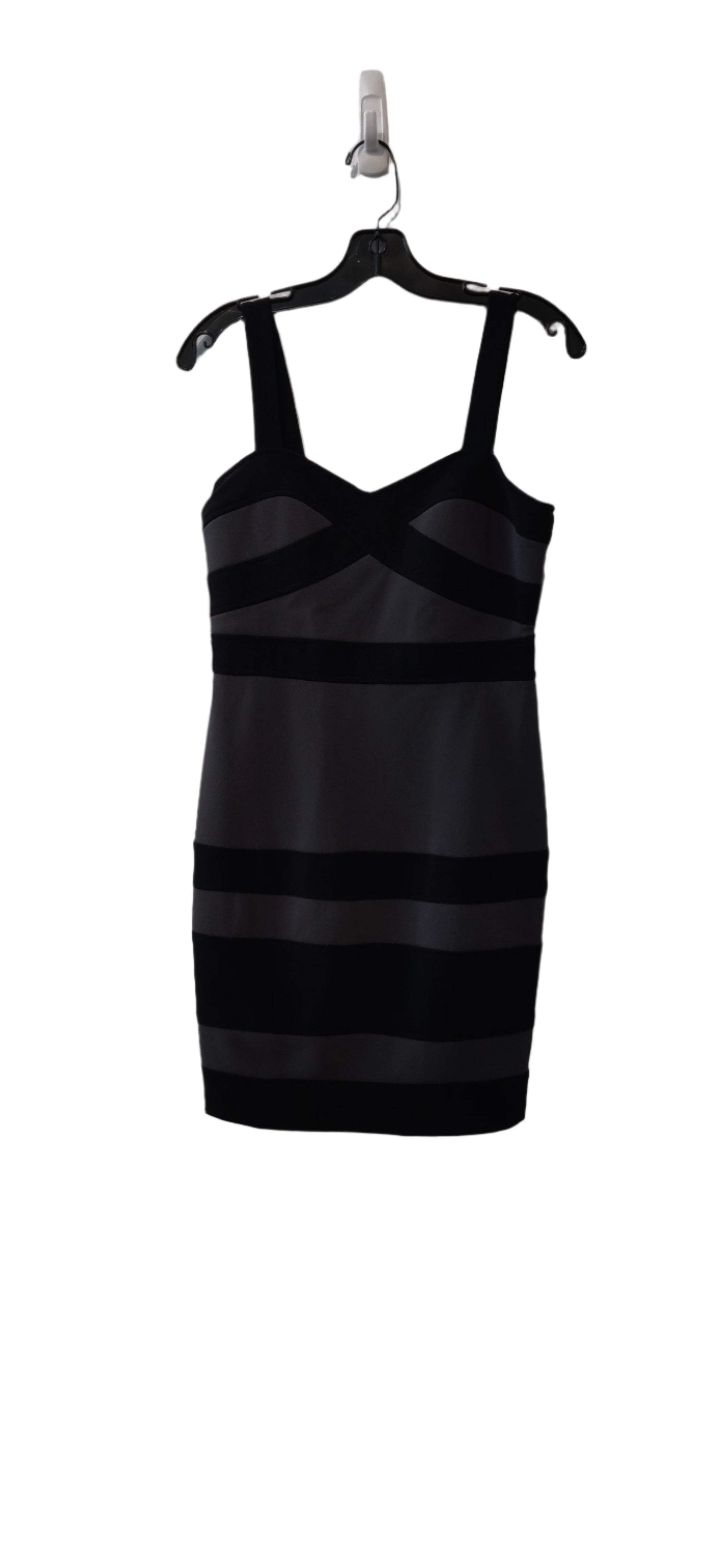 BCX Dress Gray And Black Body Con Bandage