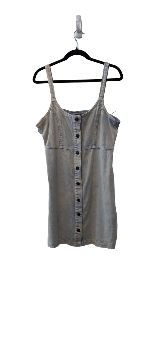 TinselTown Blue Denim Coverall Sleeveless Dress
