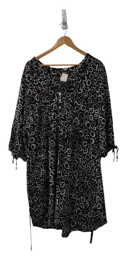 Evans Black Midi Flora Dress