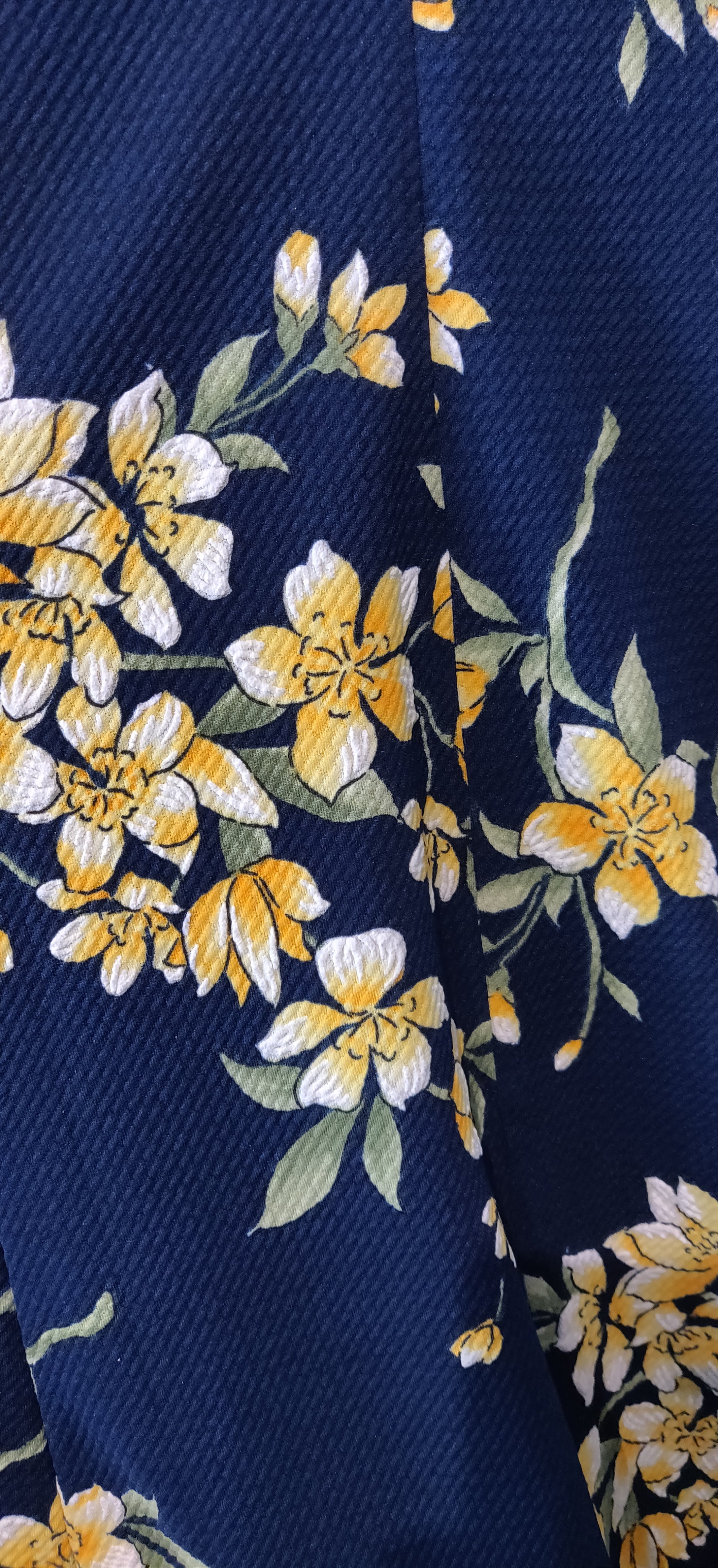 Jessica Howard Petite Navy Blue Floral Print Fit and Flare Dress