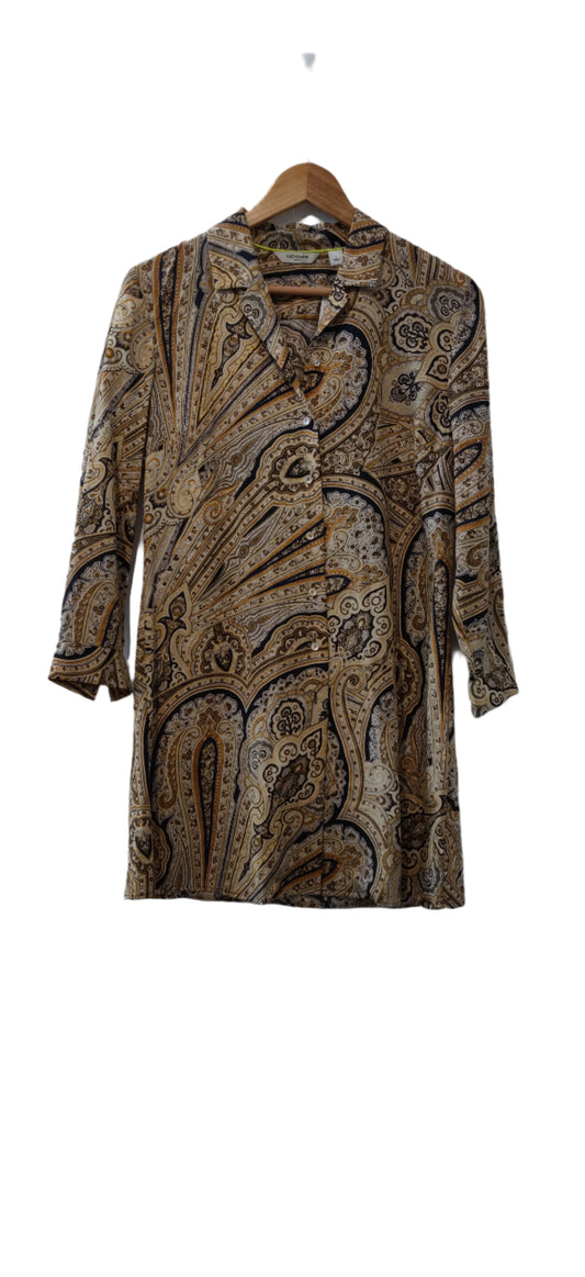 Vintage LizClaiborne Beige Paisley Long Sleeve Blouse