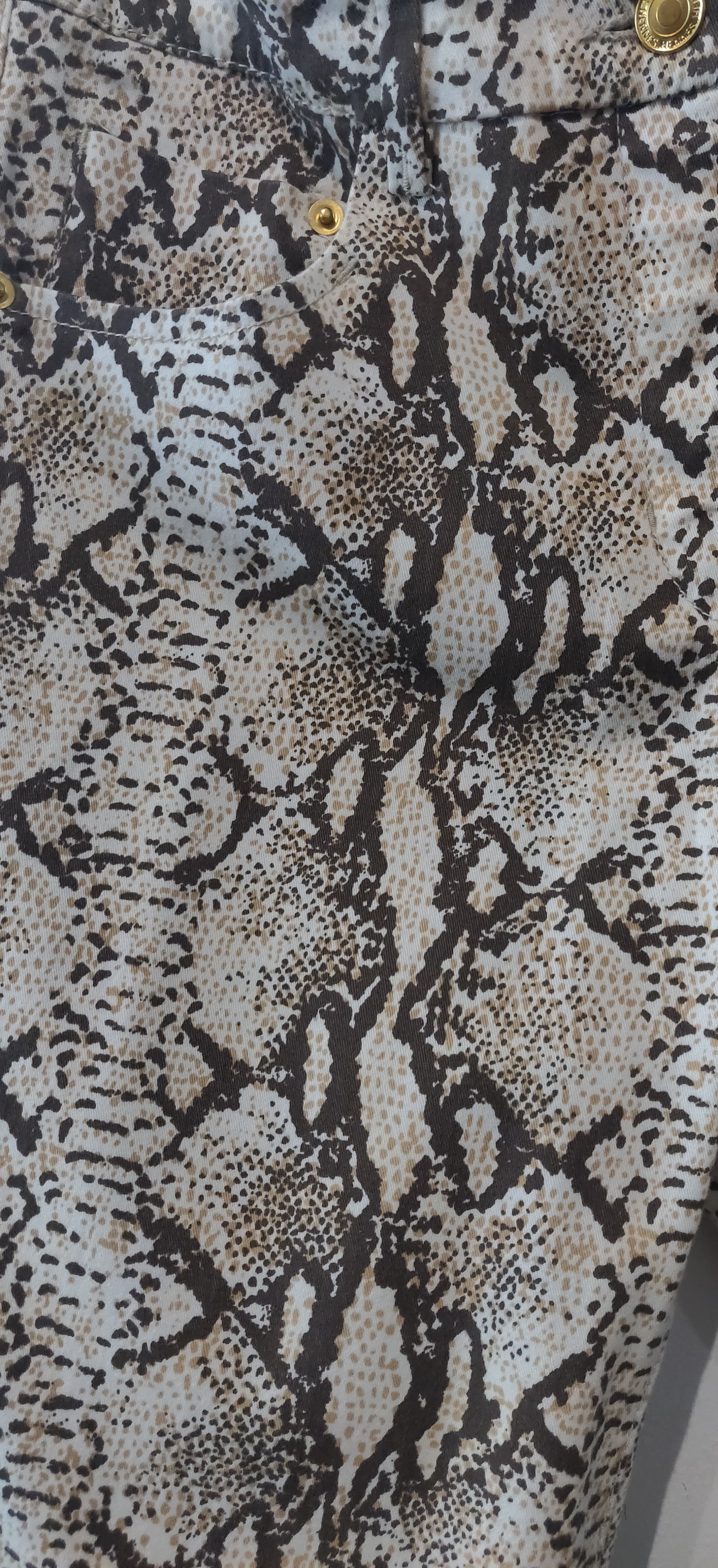 H&M High Waist Snakeskin Animal Print Leg Trousers