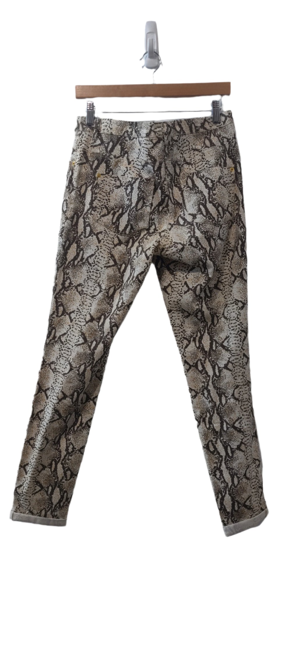H&M High Waist Snakeskin Animal Print Leg Trousers