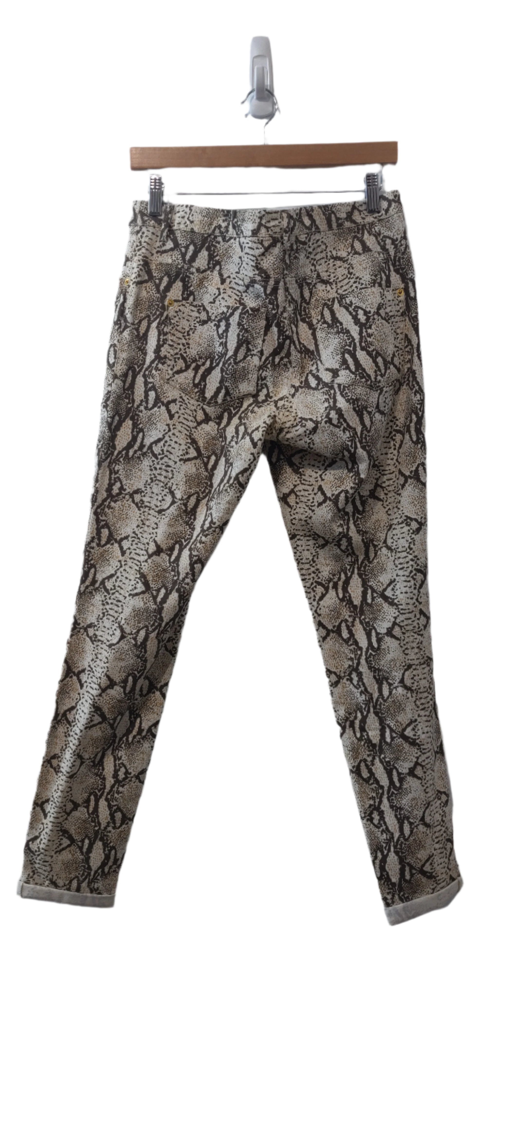H&M High Waist Snakeskin Animal Print Leg Trousers
