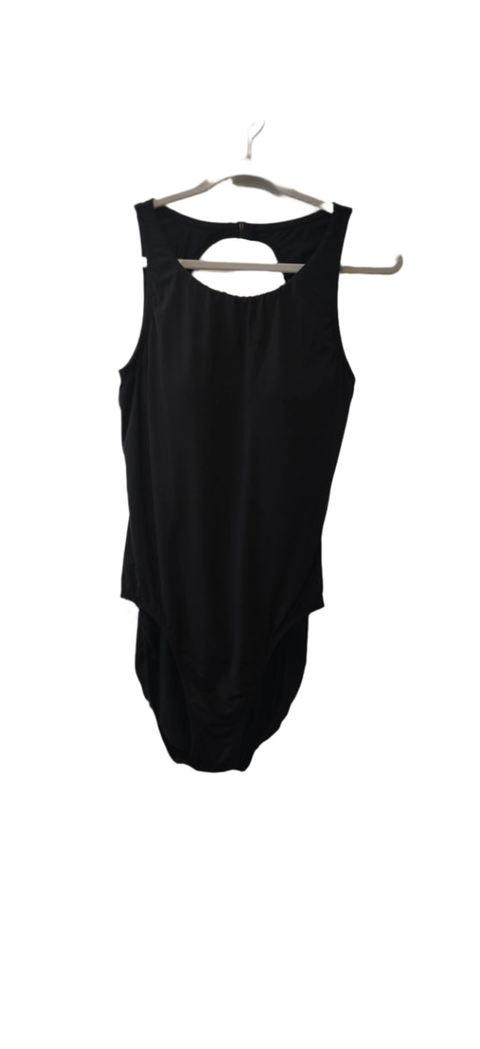 CALIA Carrie Underwood High Neck Open Back Black Swimsuit