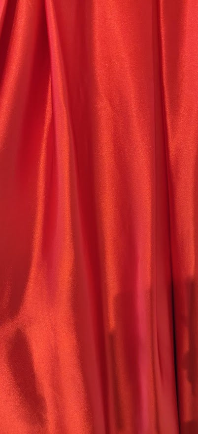AO YAN Red Long Sleeve Sequin Prom Dress With Pocket